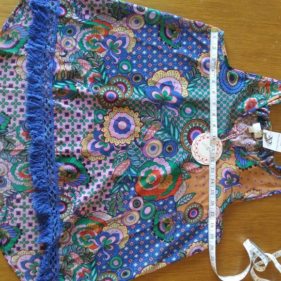 Umgee | Boho Blues Swing Top | L | New - Picture 12 of 15